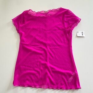 Free People Pink Sheer Top